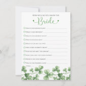 Lucky in Love How Well Do You Know the Bride Game 招待状 (正面)