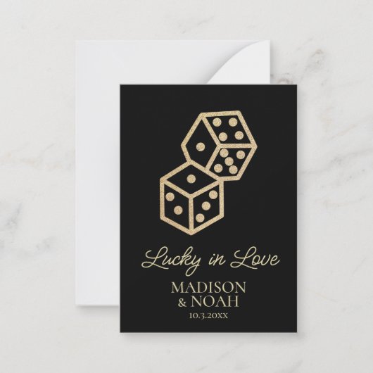 Lucky in Love Personalized Note Cards ノートカード (正面)