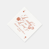 Lucky In Love Playing Card Casino Bridal Shower スタンダードカクテルナプキン (角)