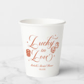 Lucky In Love Playing Card Casino Bridal Shower 紙コップ (裏面)