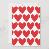 Lucky in Love Red Heart Bridal Shower 招待状 (裏面)