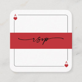 Lucky in Love RSVP QR Code Enclosure Card エンクロージャーカード