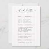 Lucky in Love Script Stripe Bachelorette Weekend 招待状 (裏面)