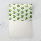 Lucky In Love Shamrock Bridal Shower サンキューカード (内部)