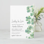 Lucky In Love St. Patrick's Day Bridal Shower 招待状 (スタンド正面)
