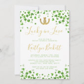 Lucky In Love St. Patrick's Day Bridal Shower 招待状 (正面)