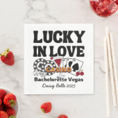 Lucky In Love Vegas Bachelorette スタンダードランチョンナプキン (インサイチュ)