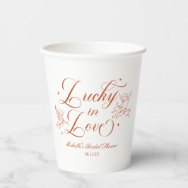 Lucky In Love Vintage Cupid Bridal Shower 紙コップ