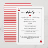 Lucky in Love Wedding Details Card 招待状 (正面/裏面)