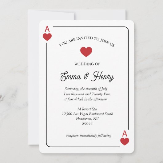 Lucky in Love Wedding Invitation  招待状 (正面)
