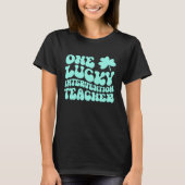 Lucky Intervention Teacher St Patrick's Day Teache Tシャツ (正面)