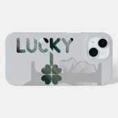 LUCKY iPhoneケーストレンド抽象芸術緑 Case-Mate iPhoneケース (裏面 (横))