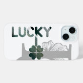 LUCKY iPhoneケーストレンド抽象芸術緑 Case-Mate iPhoneケース (裏面 (横))