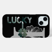 LUCKY iPhoneケーストレンド抽象芸術緑 Case-Mate iPhoneケース (裏面 (横))