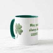 Lucky Irish Four Leaf Clover Mug マグカップ (正面左)