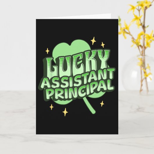 Lucky Istant Principal St Patrick's Day Shamrock S カード (黄色い花)