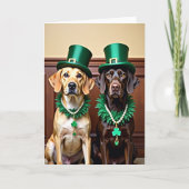 Lucky Labs St Patricks Day Card カード (正面)