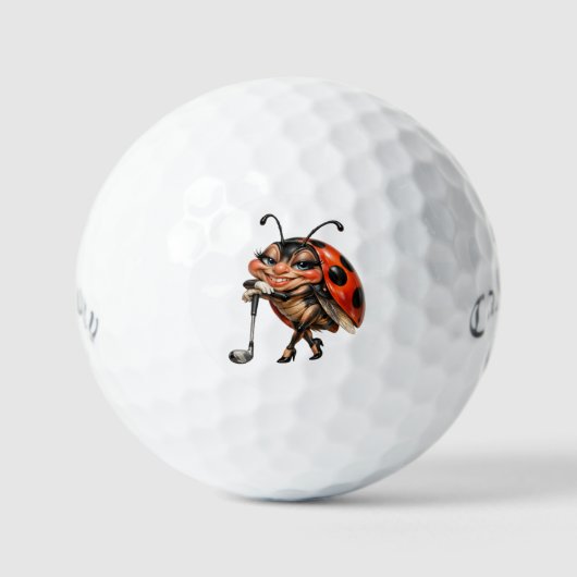 Lucky Ladybug Callaway Supersoft Golf Balls ゴルフボール (正面)