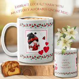 Lucky Ladybug Gnome Cottagecore Mug コーヒーマグカップ