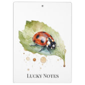 Lucky Ladybug on Leaf クリップボード (裏面)