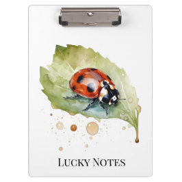 Lucky Ladybug on Leaf クリップボード