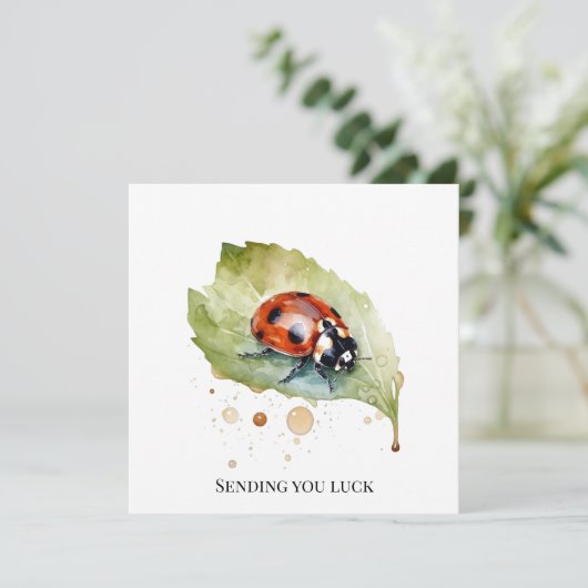 Lucky Ladybug on Leaf 招待状 (スタンド正面)