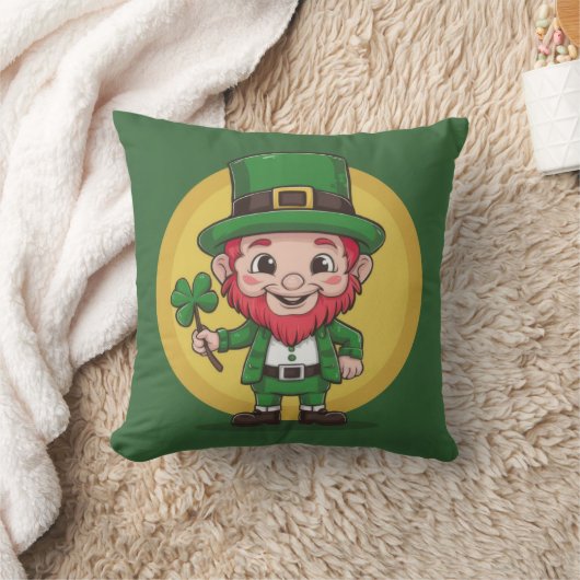 Lucky Leprechaun and Clover クッション (ブランケット)