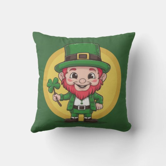 Lucky Leprechaun and Clover クッション (裏面)