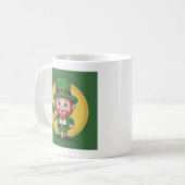 Lucky Leprechaun and Clover コーヒーマグカップ (正面左)