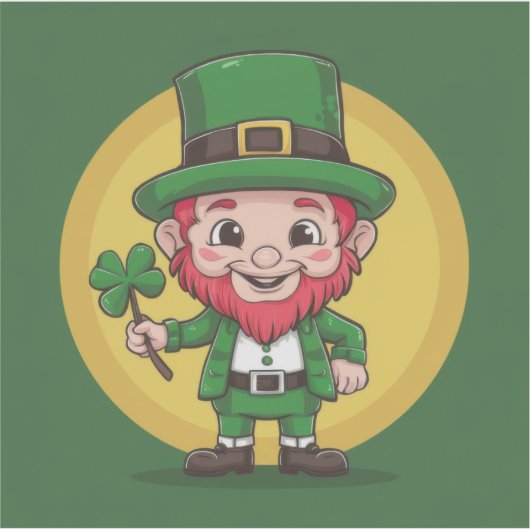 Lucky Leprechaun and Clover シール (正面)
