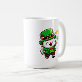 Lucky Leprechaun Cat コーヒーマグカップ (正面右)