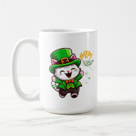 Lucky Leprechaun Cat コーヒーマグカップ