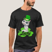 Lucky Leprechaun Cat St Patricks Day Shamrock For Tシャツ (正面)