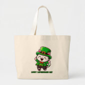 Lucky Leprechaun Cat Tote Bag ラージトートバッグ (正面)