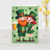 Lucky Leprechaun Celebration Card カード (黄色い花)