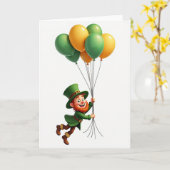 Lucky Leprechaun Fun Time Card カード (黄色い花)