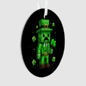 Lucky Leprechaun Funny St Patrick's Day Video Game オーナメント (正面)