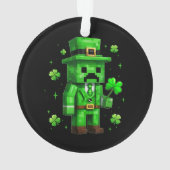 Lucky Leprechaun Funny St Patrick's Day Video Game オーナメント (裏面)