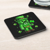 Lucky Leprechaun Funny St Patrick's Day Video Game コースター (左側)