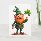 Lucky Leprechaun Glitter Texture Card カード (正面)