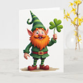 Lucky Leprechaun Glitter Texture Card カード (黄色い花)