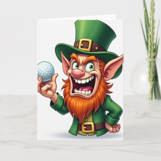 Lucky Leprechaun Golf Ball Card カード (正面)