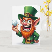 Lucky Leprechaun Golf Ball Card カード (黄色い花)