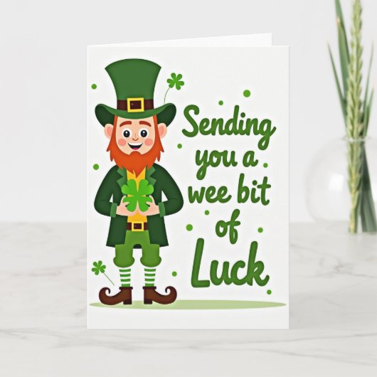 Lucky Leprechaun Good Fortune Card カード (正面)