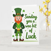 Lucky Leprechaun Good Fortune Card カード (黄色い花)