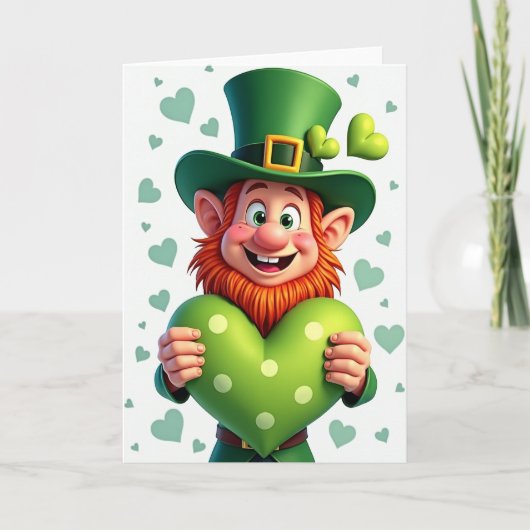 Lucky Leprechaun Heart Card カード (正面)