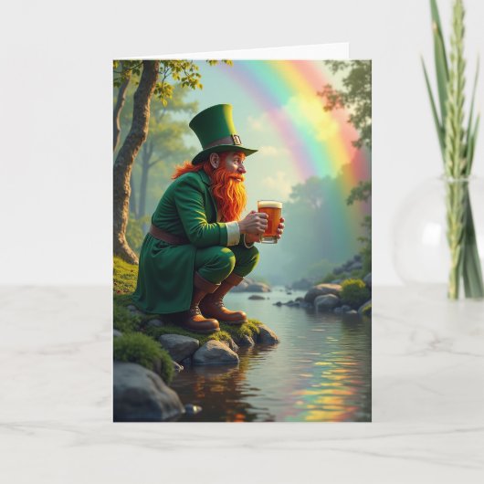 Lucky Leprechaun Rainbow Day Card カード (正面)