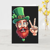 Lucky Leprechaun Smile Art Card カード (黄色い花)