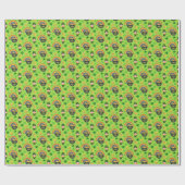 Lucky Leprechaun St. Patrick's Day Cartoon Pattern ラッピングペーパー (フラット)