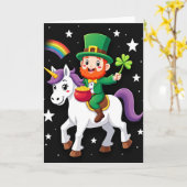 Lucky Leprechaun Unicorn Card カード (黄色い花)